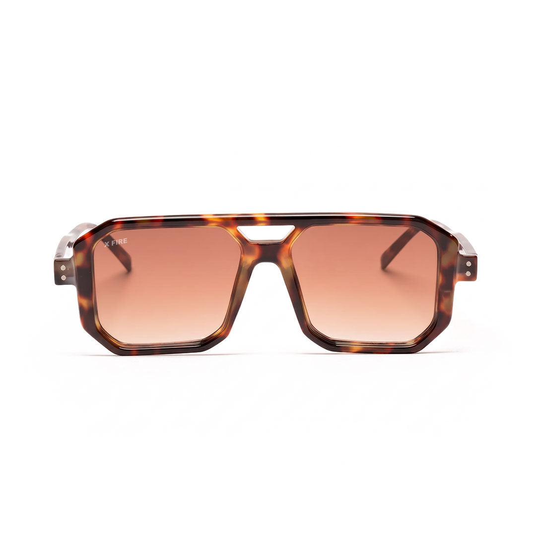 Lente de sol Animal Print Cassi / Café UV400 X FIRE