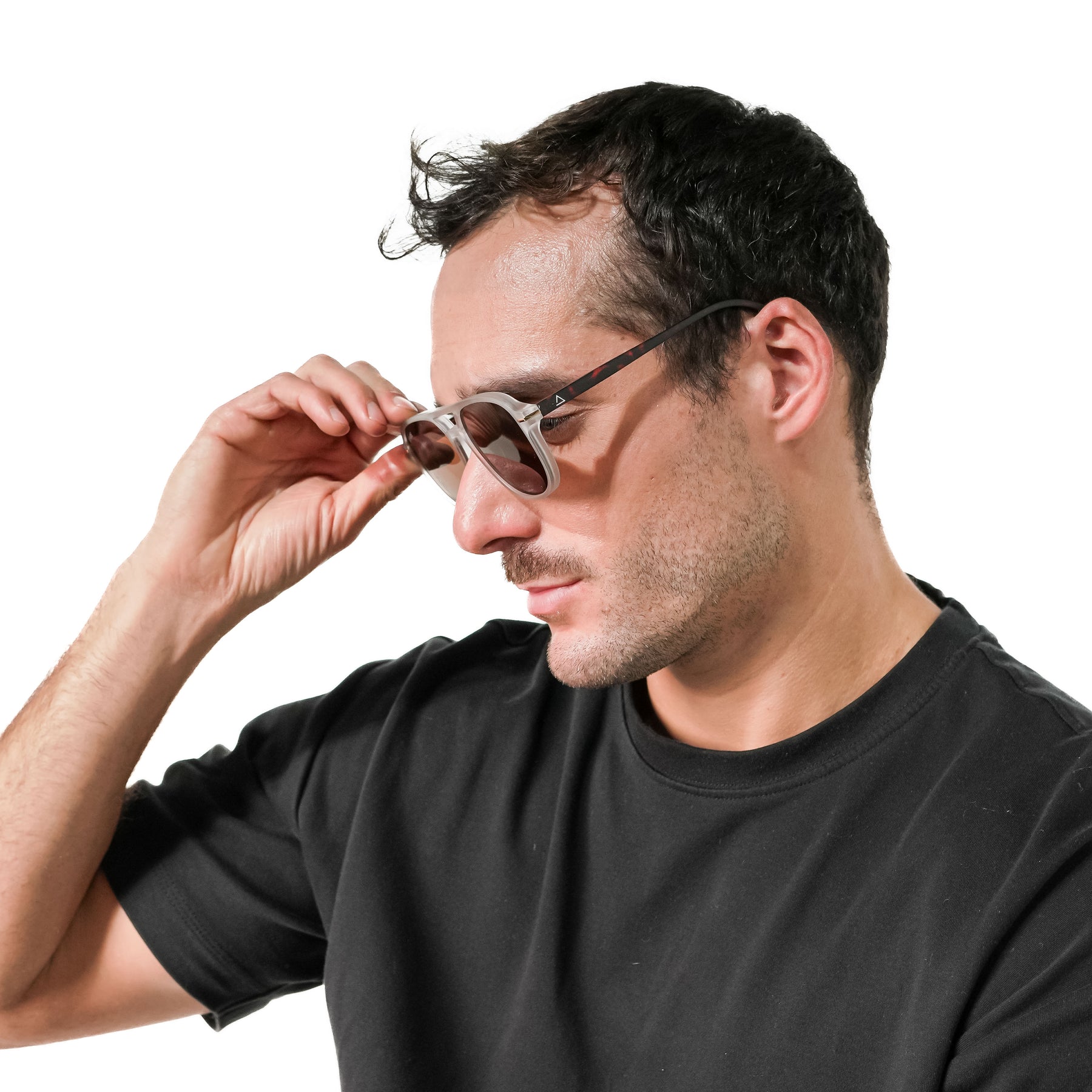 MANZINI TRANSPARENT WHITE | BROWN MIRROR