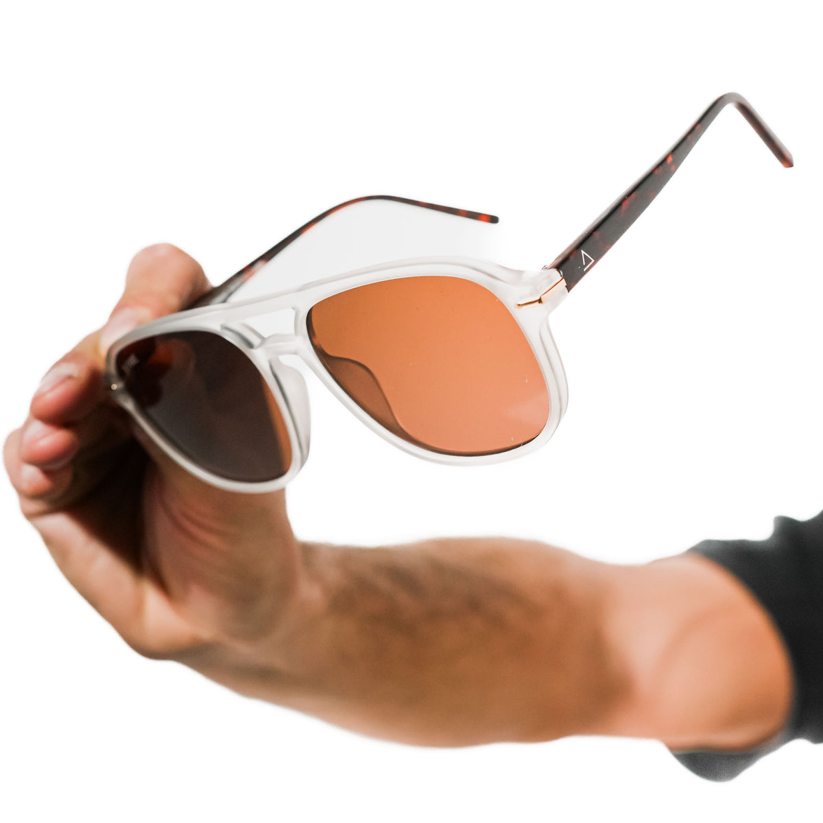 MANZINI TRANSPARENT WHITE | BROWN MIRROR