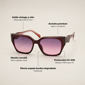 Lente de sol Alessa Burgundy / Burgundy UV400 X FIRE