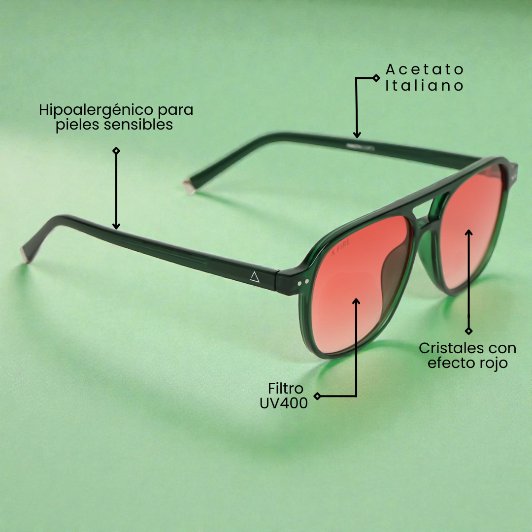 MANZINI GREEN | RED MIRROR