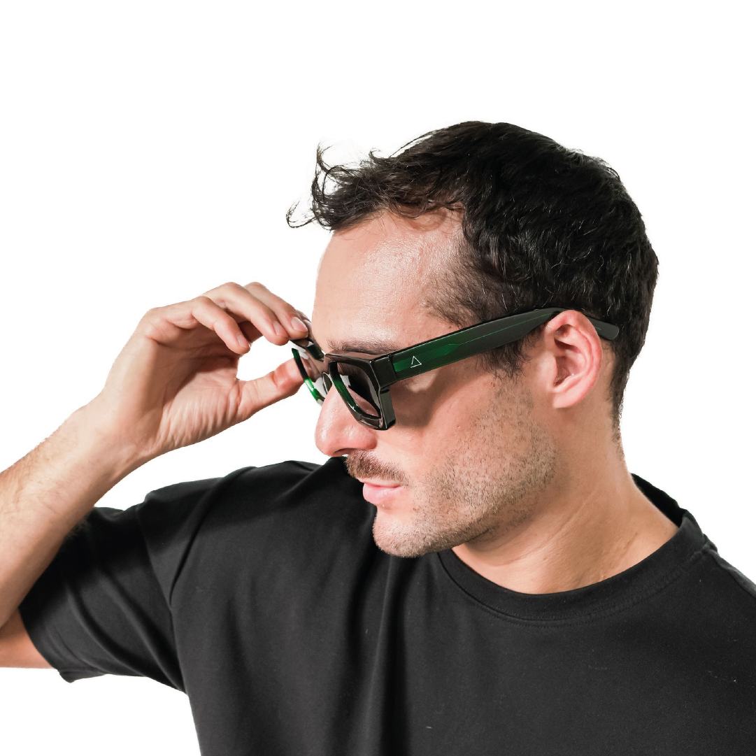 Lente de sol Verde Spargi / Negro UV400 X FIRE