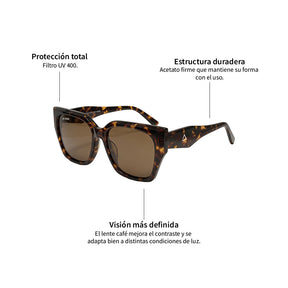 Lente de sol Animal Print Alessa / Café UV400 X FIRE