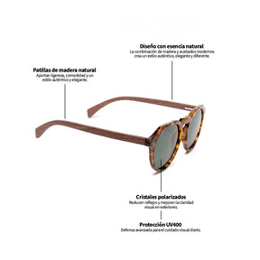 Lente de sol Animal Print Kenia / Verde UV400 X FIRE