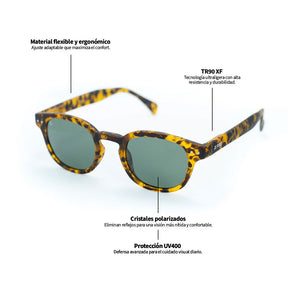 Lente de sol Animal Print Sergach / Verde UV400 X FIRE