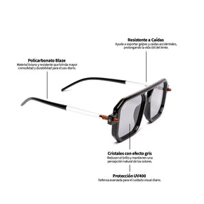 Lente de sol Bali Negro / Light black UV400 X FIRE