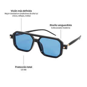Lente de sol Bali Negro / Azul UV400 X FIRE