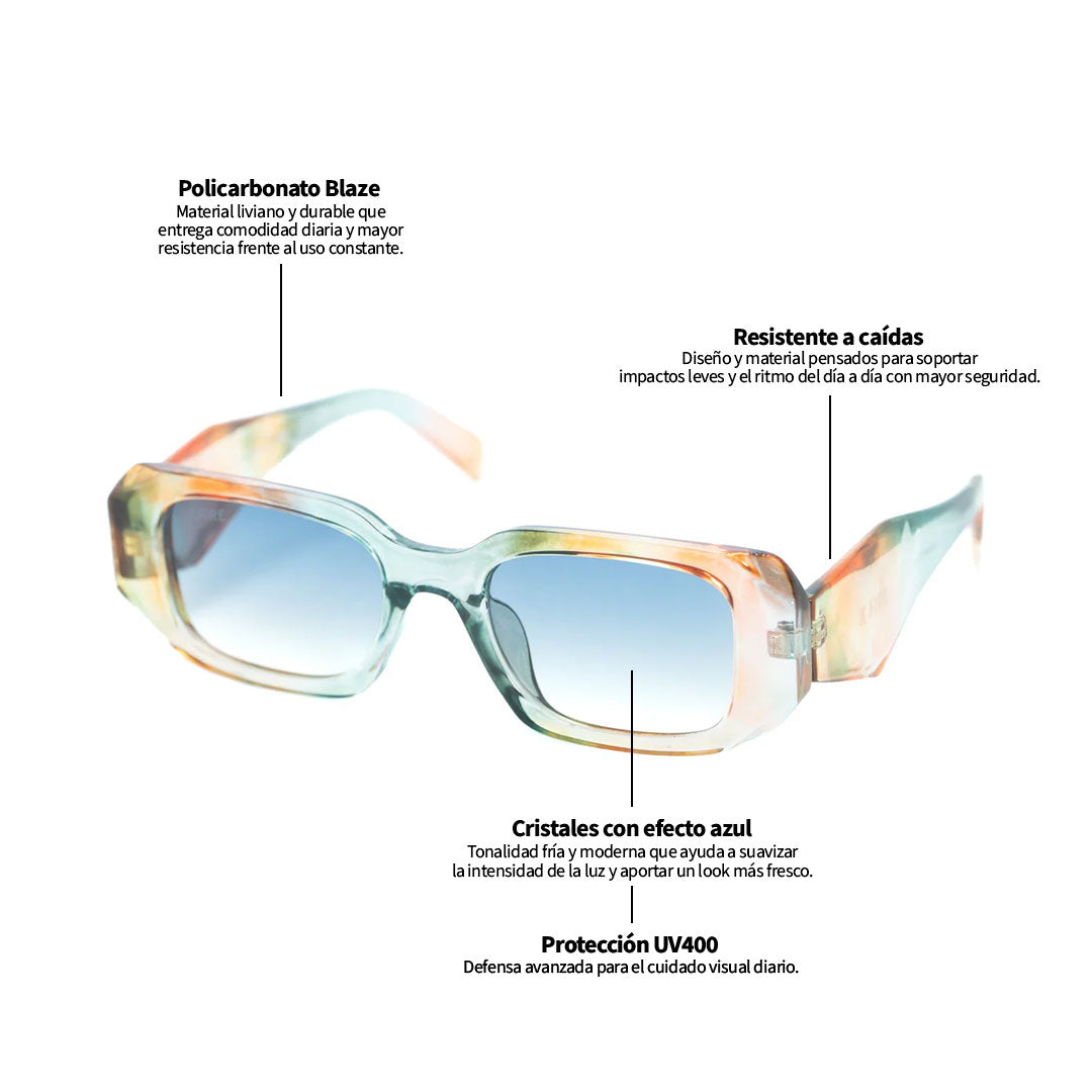 Lente de sol Bombay Rainbow / Azul UV400 X FIRE