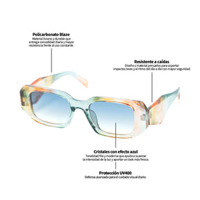Lente de sol Bombay Rainbow / Azul UV400 X FIRE
