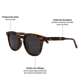 Lente de sol Animal Print Greco Plus / Negro UV400 X FIRE