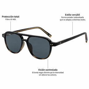 Lente de sol Manzini BlackPrint / Negro UV400 X FIRE