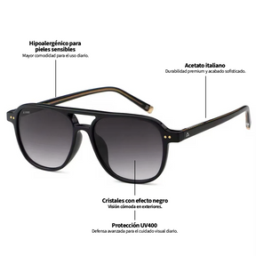 Lente de sol Manzini Negro / Negro UV400 X FIRE