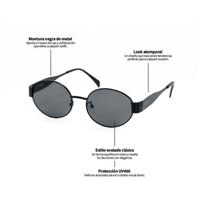 Lente de sol Negro Armonia / Negro UV400 X FIRE