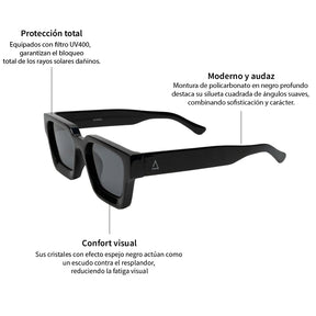 Lente de sol Negro Soneva / Negro UV400 X FIRE