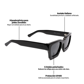 Lente de sol Negro Spargi / Negro UV400 X FIRE