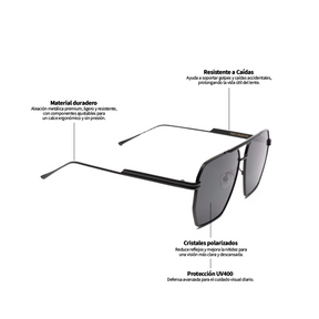 Lente de sol Negro Vogel / Negro UV400 X FIRE