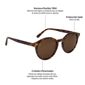 Lente de sol Animal Print Niza / Café UV400 X FIRE