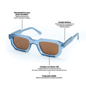 Lente de sol Azul Sambra / Café UV400 X FIRE