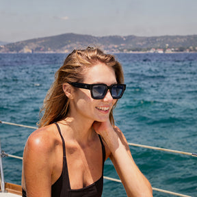 Lente de sol Negro Spargi / Azul UV400 X FIRE