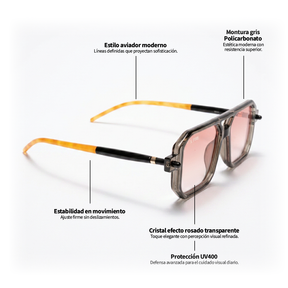 Lente de sol Bali Gris / Rosado UV400 X FIRE