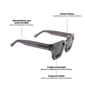 Lente de sol Gris Spargi / Negro UV400 X FIRE