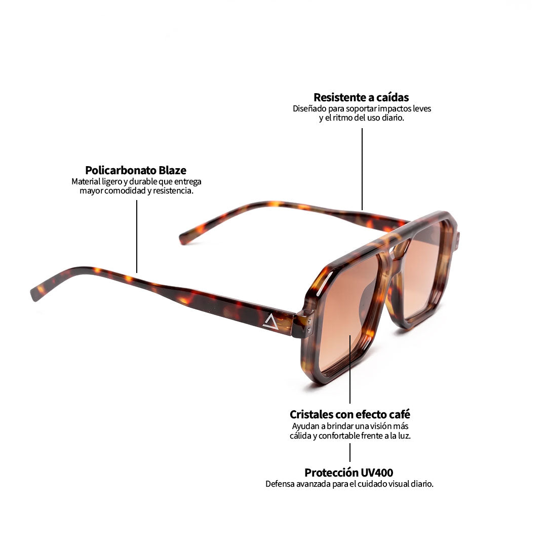 Lente de sol Animal Print Cassis / Café UV400 X FIRE