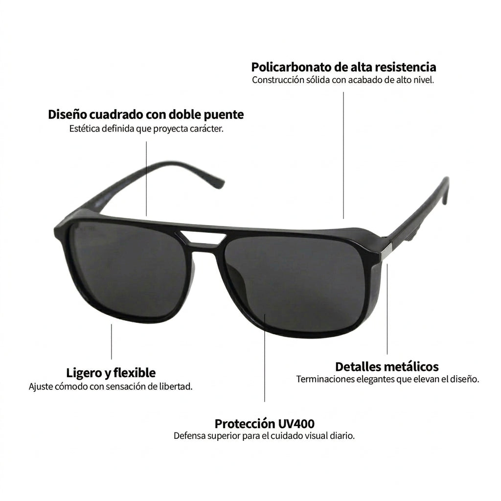 Lente de sol Negro Atlas / Negro UV400 X FIRE