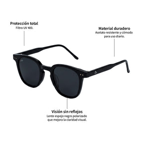 Lente de sol Negro Greco Plus / Negro UV400 X FIRE