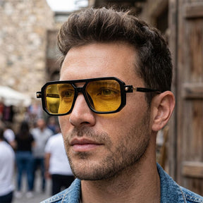Lente de sol Bali negro / Amarillo UV400 X FIRE