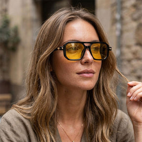 Lente de sol Bali negro / Amarillo UV400 X FIRE