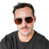 MANZINI TRANSPARENT WHITE | BROWN MIRROR