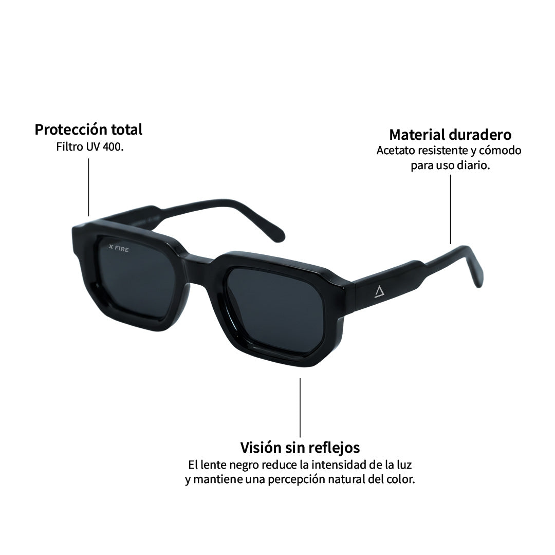 Lente de sol Negro Sambra / Negro UV400 X FIRE