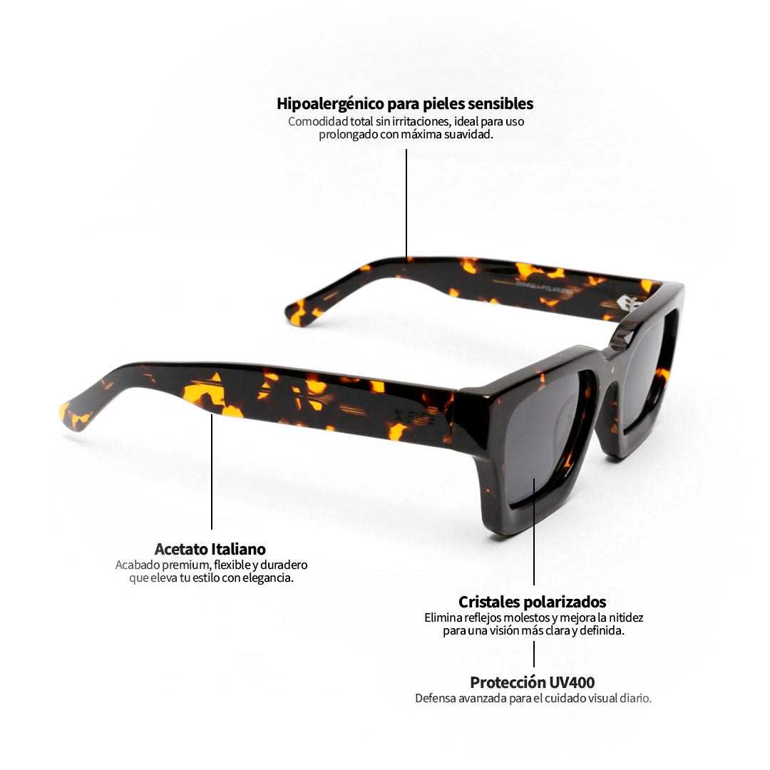 Lente de sol Animal Print Spargi / Negro UV400 X FIRE